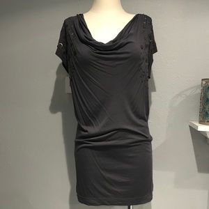 Grey Cowl Neck Tunic